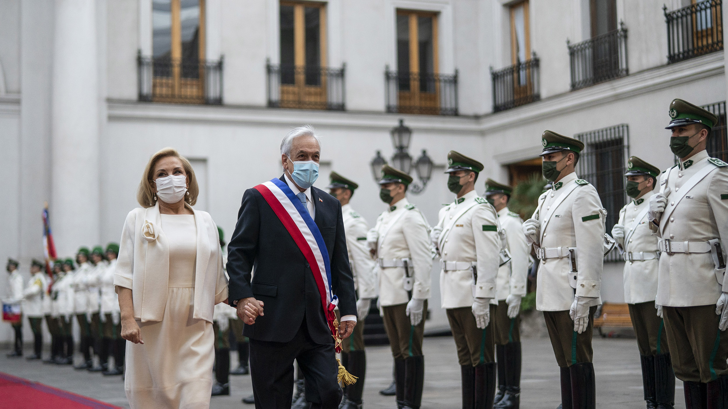 ebastián Piñera entrando al Palacio de la Moneda por última vez 11 de marzo 2022